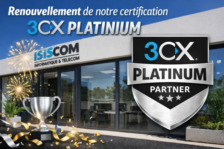 Renouvellement certification 3CX Platinum par ISISCOM à La Crau près de Toulon et Hyères