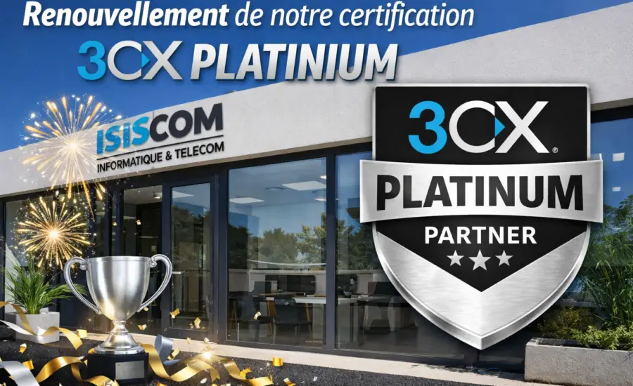 Renouvellement certification 3CX Platinum par ISISCOM à La Crau près de Toulon et Hyères