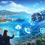Illustration de la fibre optique professionnelle pour les entreprises à Toulon et Hyères, symbole de performance et de très haut débit