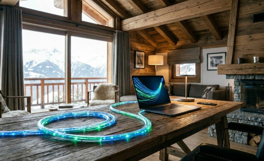 Connectivite internet professionnelle en zone de montagne dans le Brianconnais
