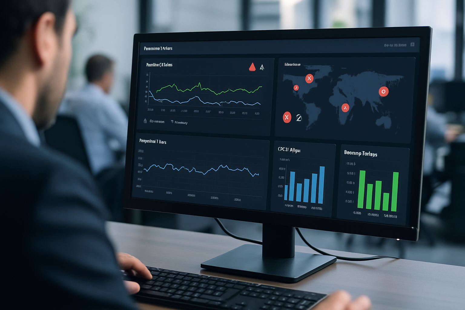 Écran de supervision affichant l'état de sécurité d'un réseau d'entreprise géré par un firewall professionnel.