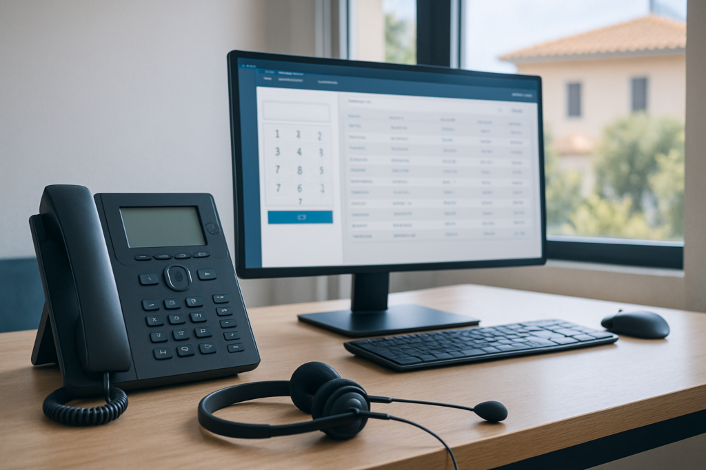 Téléphone IP de bureau symbolisant le choix d'un opérateur VoIP entreprise Var pour une PME