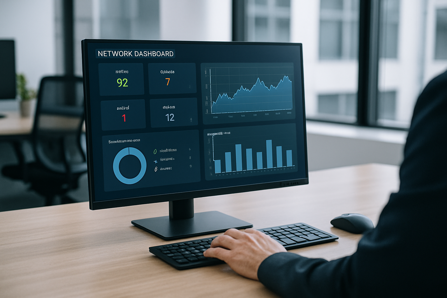 Tableau de bord de supervision utilisé pour suivre la qualité d'une installation de téléphonie IP